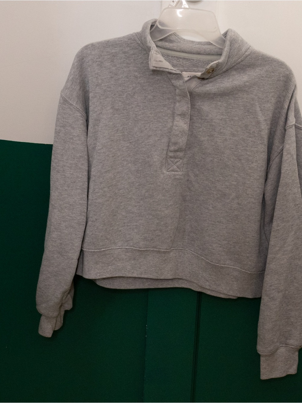 American Eagle Outfitters Light Gray Cowl-Neck Pullover